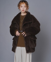 terrace（テラス）の「スタンドネックファーコート（その他アウター）」