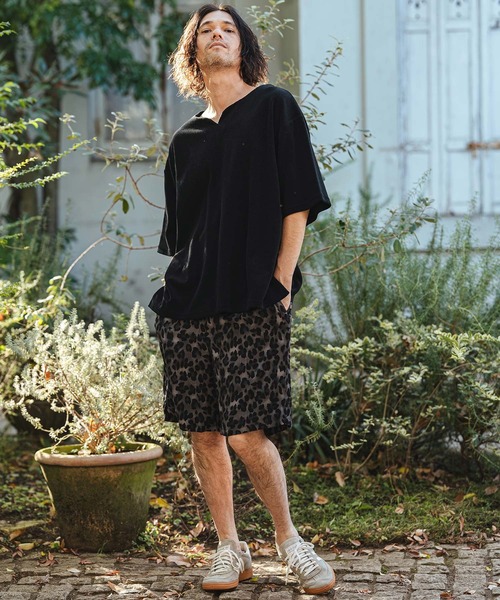 CAMBIO（カンビオ）の「mt10156- キーネックパイルカットソー 半袖カットソー(CMB-R0203)（Tシャツ/カットソー・メンズ・ベージュ/グレー/ホワイト/ブラック・L/M/S）」の7枚目の写真