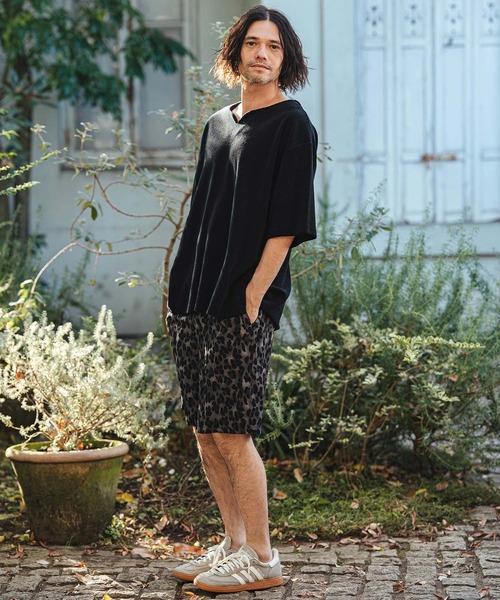 CAMBIO（カンビオ）の「mt10156- キーネックパイルカットソー 半袖カットソー(CMB-R0203)（Tシャツ/カットソー・メンズ・ベージュ/グレー/ホワイト/ブラック・L/M/S）」の8枚目の写真