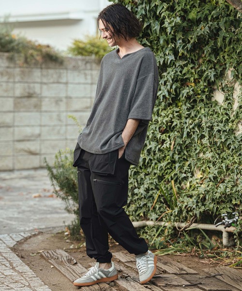 CAMBIO（カンビオ）の「mt10156- キーネックパイルカットソー 半袖カットソー(CMB-R0203)（Tシャツ/カットソー・メンズ・ベージュ/グレー/ホワイト/ブラック・L/M/S）」の16枚目の写真