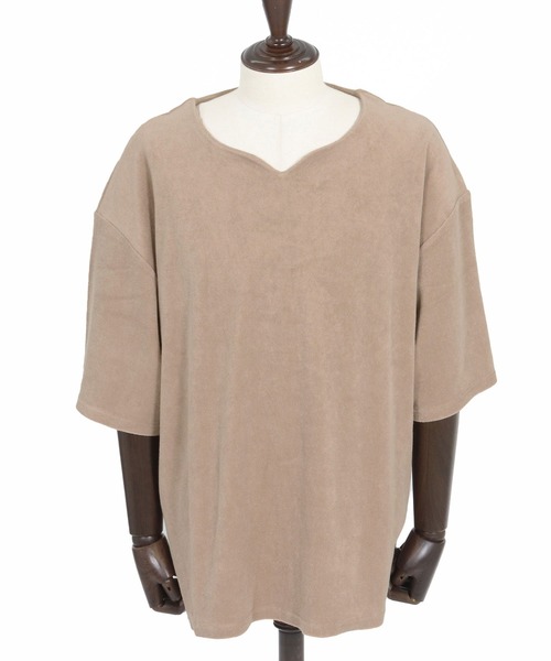 CAMBIO（カンビオ）の「mt10156- キーネックパイルカットソー 半袖カットソー(CMB-R0203)（Tシャツ/カットソー・メンズ・ベージュ/グレー/ホワイト/ブラック・L/M/S）」の21枚目の写真