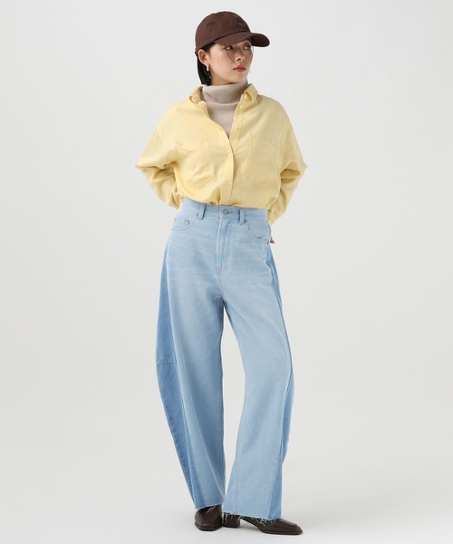 BAYFLOW（ベイフロー）の「セパレートバレルデニム（デニムパンツ・レディース・ブラック/ライトブルー・X-SMALL/SMALL/MEDIUM/LARGE）」の4枚目の写真