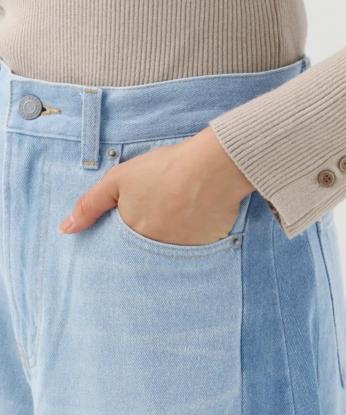 BAYFLOW（ベイフロー）の「セパレートバレルデニム（デニムパンツ・レディース・ブラック/ライトブルー・X-SMALL/SMALL/MEDIUM/LARGE）」の14枚目の写真