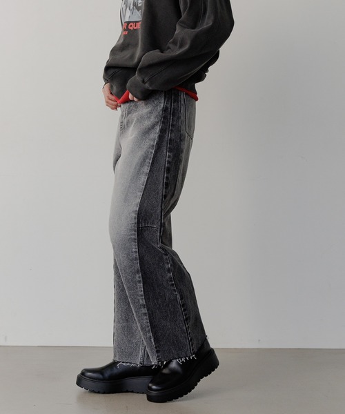 BAYFLOW(ベイフロー)の「セパレートバレルデニム(デニムパンツ・レディース・ライトブルー/ブラック・SMALL/MEDIUM/LARGE/X-SMALL)」の21枚目の写真