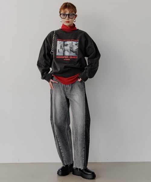 BAYFLOW(ベイフロー)の「セパレートバレルデニム(デニムパンツ・レディース・ライトブルー/ブラック・SMALL/MEDIUM/LARGE/X-SMALL)」の16枚目の写真