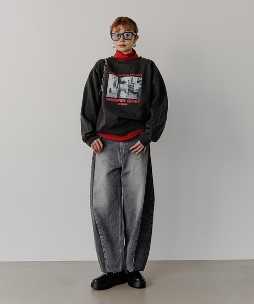 BAYFLOW(ベイフロー)の「セパレートバレルデニム(デニムパンツ・レディース・ライトブルー/ブラック・SMALL/MEDIUM/LARGE/X-SMALL)」の17枚目の写真
