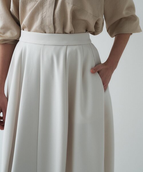 cloenc（クロエンス）の「【セットアップ／オケージョン／マシンウォッシュ】コクーンツイルスカート（スカート・レディース・ネイビー/オフホワイト/ブラック・01/02/03）」の13枚目の写真