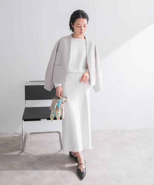 URBAN RESEARCH ROSSO WOMEN（アーバンリサーチ　ロッソ）の「ストレッチジョーゼットブルゾン（ブルゾン・レディース・グレー系その他/ネイビー・FREE）」の18枚目の写真