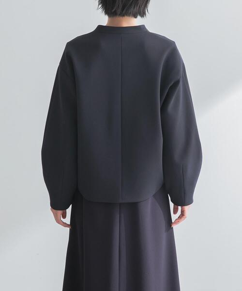 URBAN RESEARCH ROSSO WOMEN（アーバンリサーチ　ロッソ）の「ストレッチジョーゼットブルゾン（ブルゾン・レディース・グレー系その他/ネイビー・FREE）」の4枚目の写真