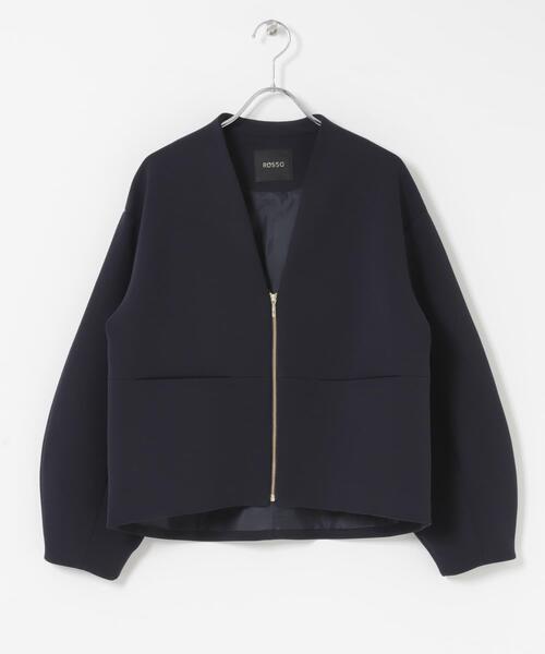 URBAN RESEARCH ROSSO WOMEN（アーバンリサーチ　ロッソ）の「ストレッチジョーゼットブルゾン（ブルゾン・レディース・グレー系その他/ネイビー・FREE）」の7枚目の写真