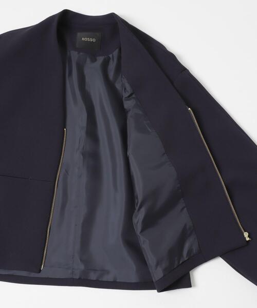 URBAN RESEARCH ROSSO WOMEN（アーバンリサーチ　ロッソ）の「ストレッチジョーゼットブルゾン（ブルゾン・レディース・グレー系その他/ネイビー・FREE）」の8枚目の写真