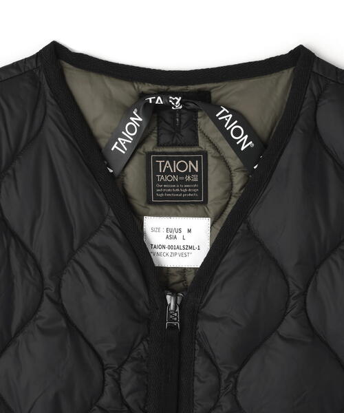 TAION(タイオン)の「TAION/タイオン/NEC W-ZIP DOWN VEST(ダウンベスト・レディース・ブラック/その他10/ホワイト系2・M/S/L)」の8枚目の写真
