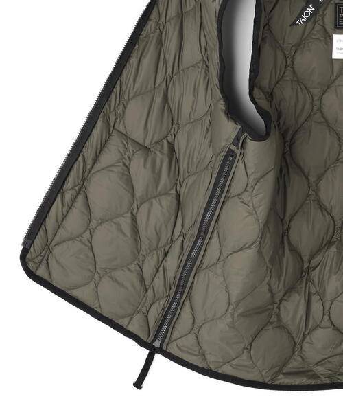 TAION(タイオン)の「TAION/タイオン/NEC W-ZIP DOWN VEST(ダウンベスト・レディース・ブラック/その他10/ホワイト系2・M/S/L)」の12枚目の写真