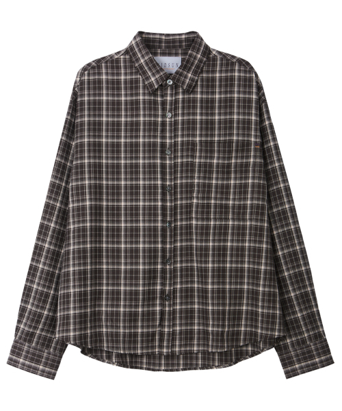 MIDSUN(ミッドサン)の「Nest Check Shirt-Brown(シャツ/ブラウス・レディース・ブラウン・M/L)」の1枚目の写真