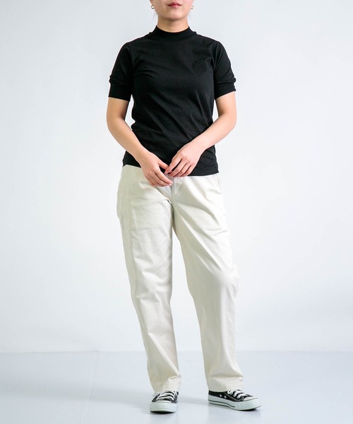 ALWEL（オルウエル）の「[ALWEL] MOCK NECK TEE（Tシャツ/カットソー・レディース・ブラウン/ブラック・M）」の12枚目の写真