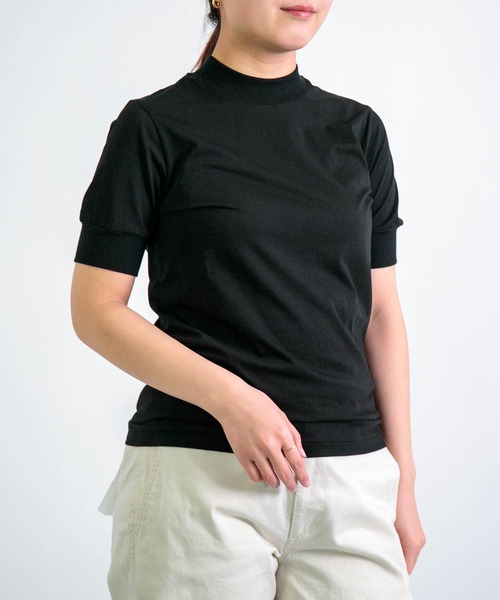 ALWEL（オルウエル）の「[ALWEL] MOCK NECK TEE（Tシャツ/カットソー・レディース・ブラウン/ブラック・M）」の11枚目の写真