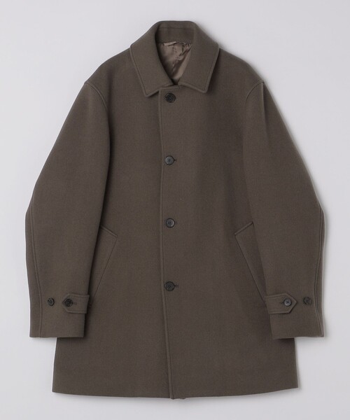 SHIPS（シップス）の「SHIPS: Super 140's MELTON CAR COAT（ステンカラーコート・メンズ・ダークグレー/ブラウン/ネイビー・X-LARGE/LARGE/MEDIUM/SMALL）」の3枚目の写真