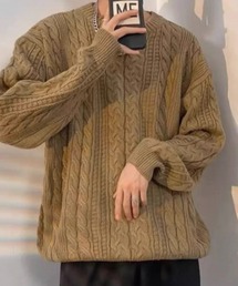 CELENA BEATS（セレナビーツ）の「オーバーサイズ ケーブル ニット プルオーバー（ニット/セーター）」