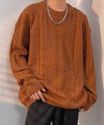 CELENA BEATS（セレナビーツ）の「オーバーサイズ ケーブル ニット プルオーバー（ニット/セーター）」