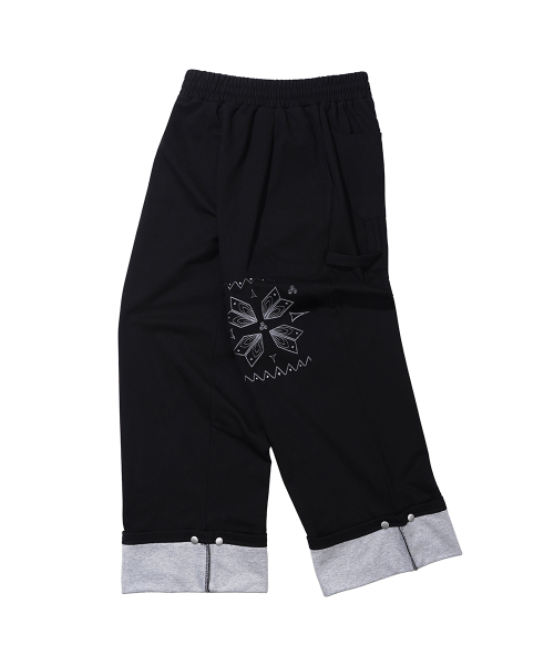 GAKKAI UNIONS(ガッカイユニオンズ)の「ワンタッククリスタルロールアップスウェットパンツブラック(その他パンツ・メンズ・その他・S/M/L)」の6枚目の写真