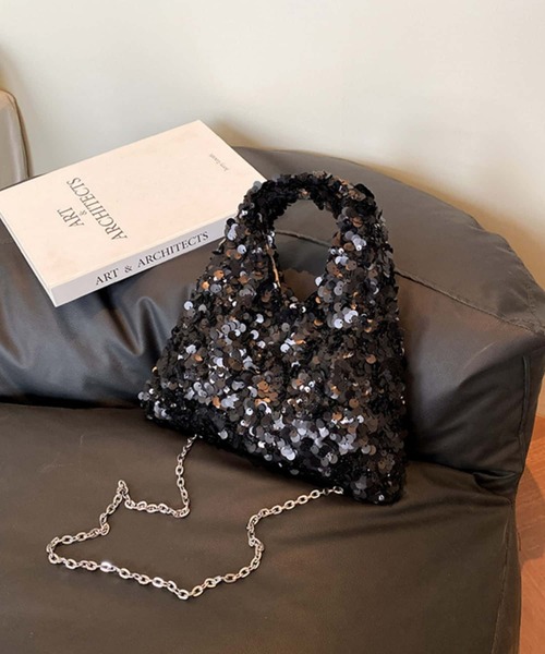 LA VORAGINE(ラ ヴォラジネ)の「2WAYチェーンショルダー ハンドバッグ/クラッチバッグ 結婚式 入学式 卒業式 成人式 パーティー セレモニー(クラッチバッグ・レディース・アイボリー/ブラック・FREE)」の9枚目の写真