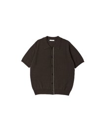 WORTHWHILE MOVEMENT（ワースワイルムーブメント）の「スティッチポロハーフカーディガン（ダークブラウン）（ニット/セーター）」