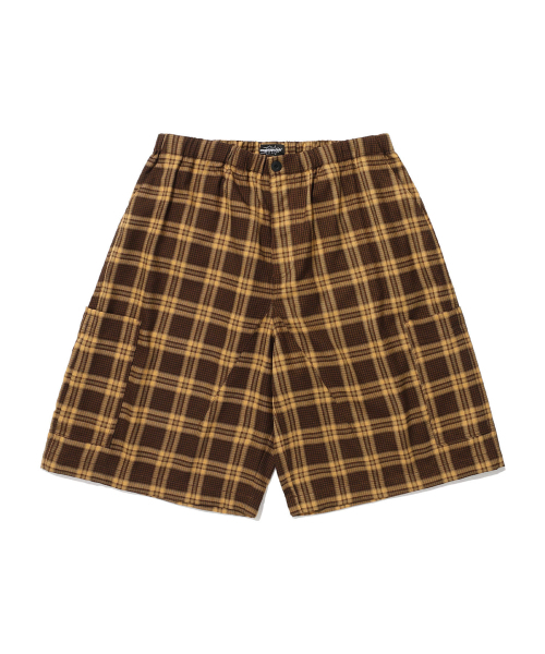 NICE GHOST CLUB(ナイスゴーストクラブ)の「CHECK PARACHUTE CARGO SHORTS_BROWN(NG2ESUPA60A)(その他パンツ・レディース・ブラウン・L/M)」の1枚目の写真