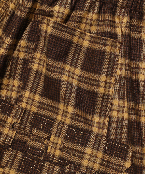 NICE GHOST CLUB(ナイスゴーストクラブ)の「CHECK PARACHUTE CARGO SHORTS_BROWN(NG2ESUPA60A)(その他パンツ・レディース・ブラウン・L/M)」の7枚目の写真