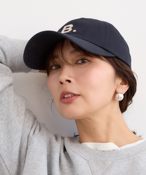 BARNYARDSTORM(バンヤードストーム)の「BARNYARDSTORM / B.ロゴ刺繍CAP(キャップ・レディース・ベージュ/ネイビー・FREE)」の18枚目の写真