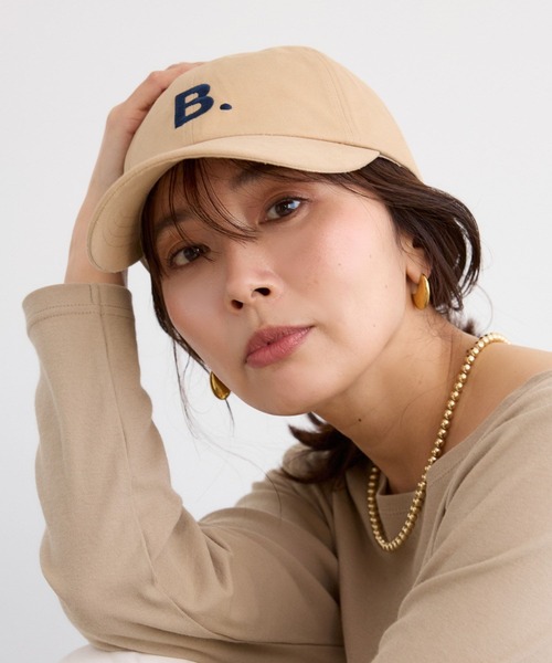 BARNYARDSTORM(バンヤードストーム)の「BARNYARDSTORM / B.ロゴ刺繍CAP(キャップ・レディース・ベージュ/ネイビー・FREE)」の13枚目の写真