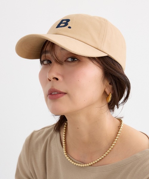 BARNYARDSTORM(バンヤードストーム)の「BARNYARDSTORM / B.ロゴ刺繍CAP(キャップ・レディース・ベージュ/ネイビー・FREE)」の16枚目の写真