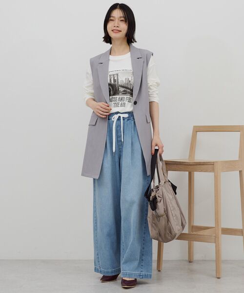 AMERICAN HOLIC（アメリカンホリック）の「【イージーケア】テーラードジレ（ベスト・レディース・杢グレー/ブラック・L/M）」の15枚目の写真