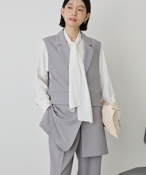 AMERICAN HOLIC（アメリカンホリック）の「【イージーケア】テーラードジレ（ベスト・レディース・杢グレー/ブラック・L/M）」の19枚目の写真