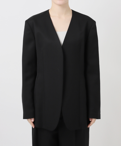 VERMEIL par iena(ヴェルメイユパーイエナ)の「ドライツイルノーカラージャケット(ノーカラージャケット・レディース・ブラック・40/38/36)」の14枚目の写真