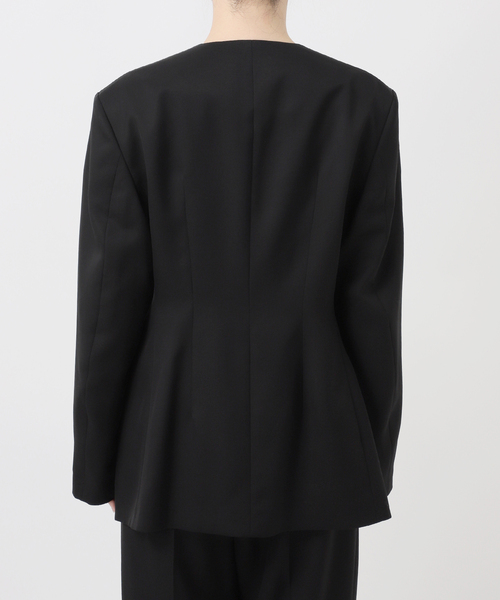 VERMEIL par iena(ヴェルメイユパーイエナ)の「ドライツイルノーカラージャケット(ノーカラージャケット・レディース・ブラック・40/38/36)」の16枚目の写真