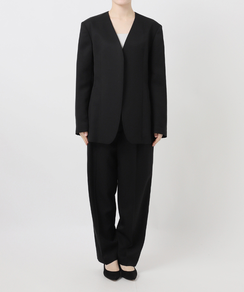 VERMEIL par iena(ヴェルメイユパーイエナ)の「ドライツイルノーカラージャケット(ノーカラージャケット・レディース・ブラック・40/38/36)」の20枚目の写真