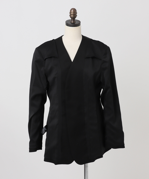 VERMEIL par iena(ヴェルメイユパーイエナ)の「ドライツイルノーカラージャケット(ノーカラージャケット・レディース・ブラック・40/38/36)」の21枚目の写真