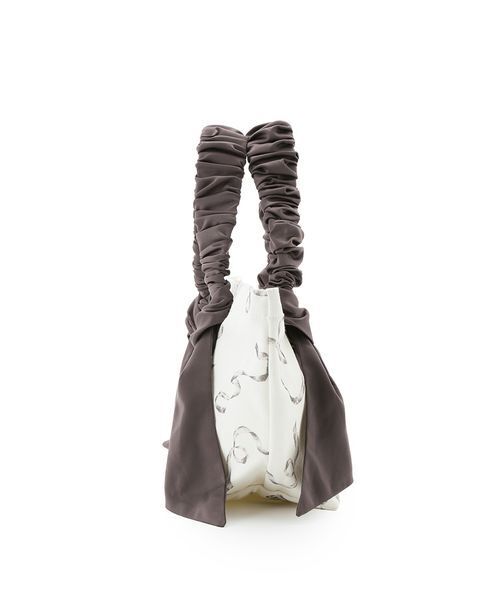 SNIDEL HOME(スナイデルホーム)の「オーガニックキャンバストート-SMALL-(RIBBON)(トートバッグ・レディース・ダークブラウン/ブラック/ピンクベージュ・F)」の8枚目の写真