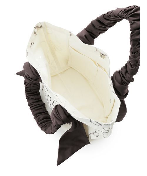 SNIDEL HOME(スナイデルホーム)の「オーガニックキャンバストート-SMALL-(RIBBON)(トートバッグ・レディース・ダークブラウン/ブラック/ピンクベージュ・F)」の11枚目の写真