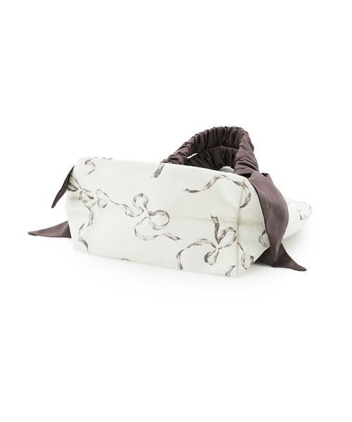 SNIDEL HOME(スナイデルホーム)の「オーガニックキャンバストート-SMALL-(RIBBON)(トートバッグ・レディース・ダークブラウン/ブラック/ピンクベージュ・F)」の12枚目の写真