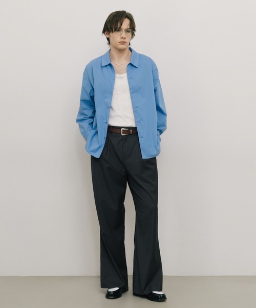 LURAKU（ルラク）の「【LURAKU】one tuck flare slacks / 1タックフレアスラックス（スラックス・メンズ・グレー/ブラック・SMALL/MEDIUM/LARGE）」の5枚目の写真