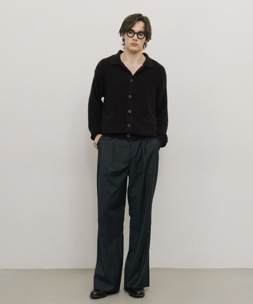 LURAKU（ルラク）の「【LURAKU】one tuck flare slacks / 1タックフレアスラックス（スラックス・メンズ・グレー/ブラック・SMALL/MEDIUM/LARGE）」の7枚目の写真