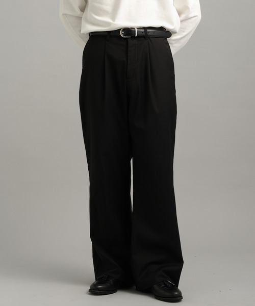 LURAKU（ルラク）の「【LURAKU】one tuck flare slacks / 1タックフレアスラックス（スラックス・メンズ・グレー/ブラック・SMALL/MEDIUM/LARGE）」の11枚目の写真