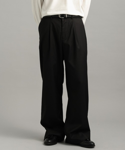 LURAKU（ルラク）の「【LURAKU】one tuck flare slacks / 1タックフレアスラックス（スラックス・メンズ・グレー/ブラック・SMALL/MEDIUM/LARGE）」の12枚目の写真