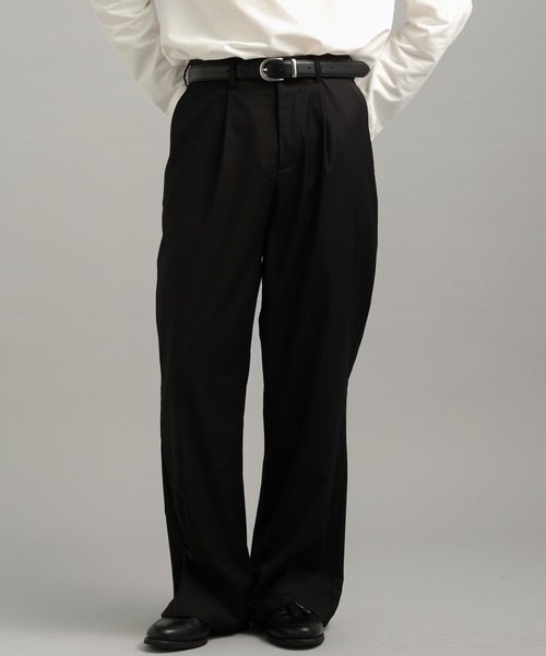 LURAKU（ルラク）の「【LURAKU】one tuck flare slacks / 1タックフレアスラックス（スラックス・メンズ・グレー/ブラック・SMALL/MEDIUM/LARGE）」の13枚目の写真