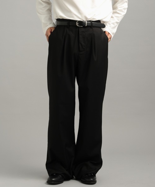 LURAKU（ルラク）の「【LURAKU】one tuck flare slacks / 1タックフレアスラックス（スラックス・メンズ・グレー/ブラック・SMALL/MEDIUM/LARGE）」の14枚目の写真