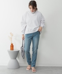 M-4L ストレッチ スリムデニムパンツ