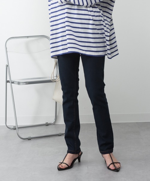 aity（アイティ）の「M-4L ストレッチ スリムデニムパンツ（デニムパンツ・レディース・ワンウォッシュ/ブルー/ネイビー・M/L/LL/3L/4L）」の17枚目の写真