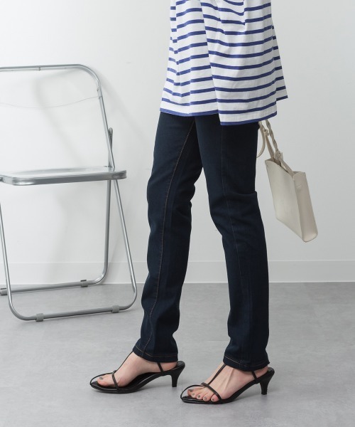 aity（アイティ）の「M-4L ストレッチ スリムデニムパンツ（デニムパンツ・レディース・ワンウォッシュ/ブルー/ネイビー・M/L/LL/3L/4L）」の18枚目の写真