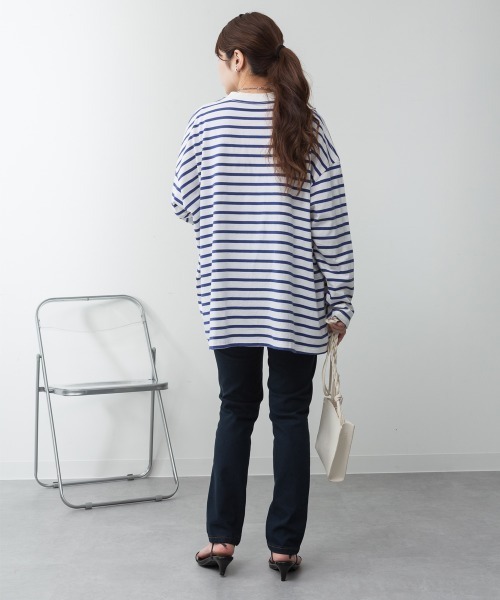aity（アイティ）の「M-4L ストレッチ スリムデニムパンツ（デニムパンツ・レディース・ワンウォッシュ/ブルー/ネイビー・M/L/LL/3L/4L）」の20枚目の写真